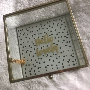 Glass and gold jewelry box